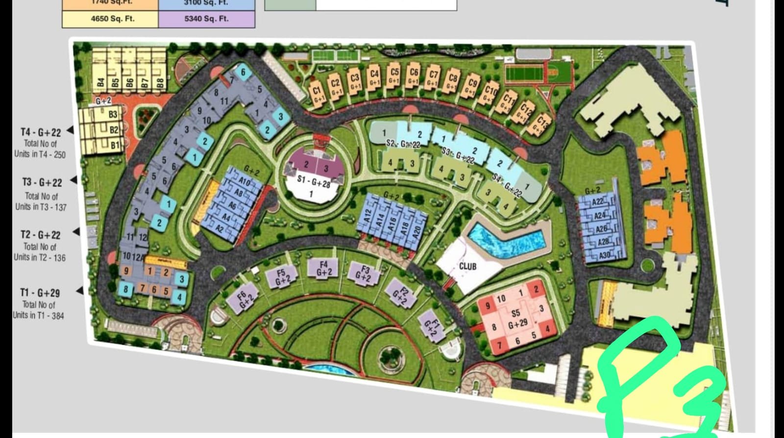 Solitairian Phase 3 Tower P4 floor plan